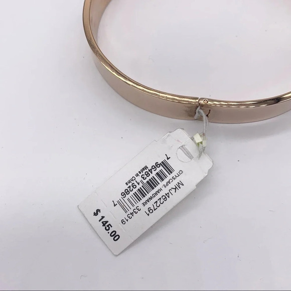 Michael Kors Cityscape Pave Rose Gold Buckle Bangle Bracelet NWT - Picture 5 of 8